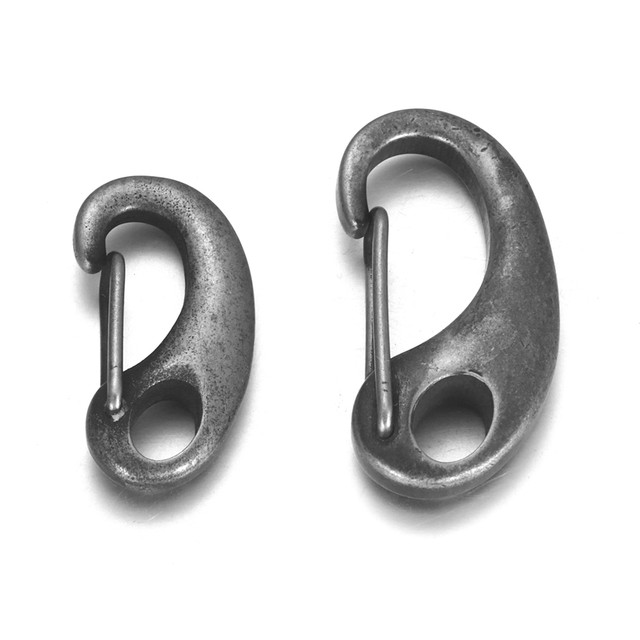 2piece Vintage Stainless Steel Lobster Clasp 5mm Hole for Chain Bracelet  leather Jewelry Making DIY Carabiner